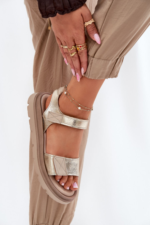 Sieviešu basenes Sieviešu ar platformu Zazoo 40443 Zelta krāsas Sieviešu basenes Sieviešu ar platformu Zazoo 40443 Zelta krāsas