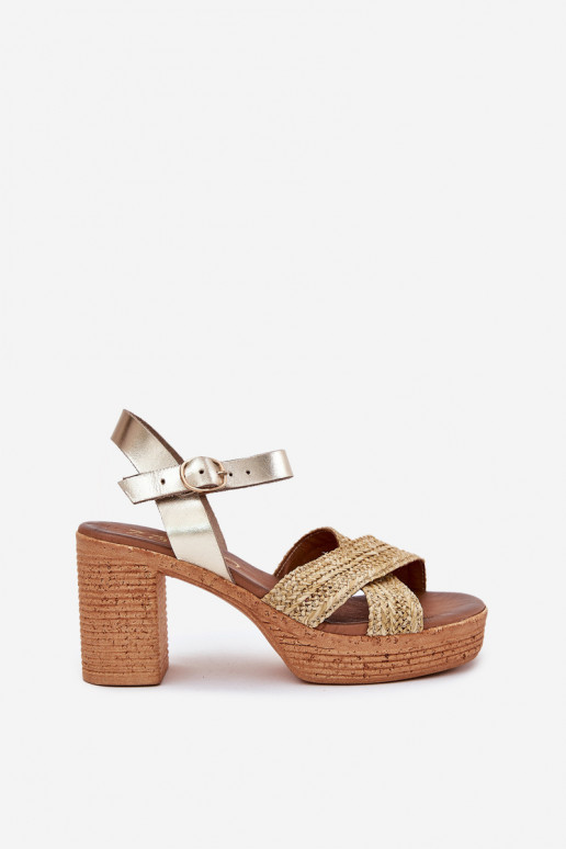 Sieviešu basenes Ar bizi Uz Paskach Zazoo 40460 Zelta krāsas Sieviešu basenes Ar bizi Uz Paskach Zazoo 40460 Zelta krāsas