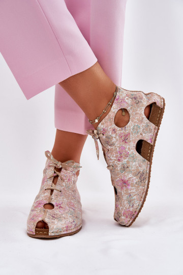 Rakstaina Āda Sieviešu puszābaki Tā irciejka 03426-48 smilšu krāsas 2