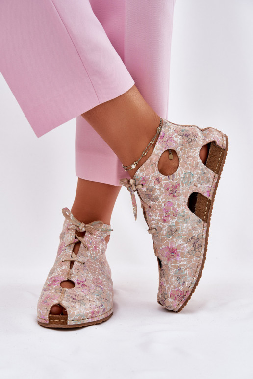 Rakstaina Āda Sieviešu puszābaki Tā irciejka 03426-48 smilšu krāsas Rakstaina Āda Sieviešu puszābaki Tā irciejka 03426-48 smilšu krāsas