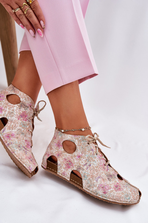 Rakstaina Āda Sieviešu puszābaki Tā irciejka 03426-48 smilšu krāsas Rakstaina Āda Sieviešu puszābaki Tā irciejka 03426-48 smilšu krāsas