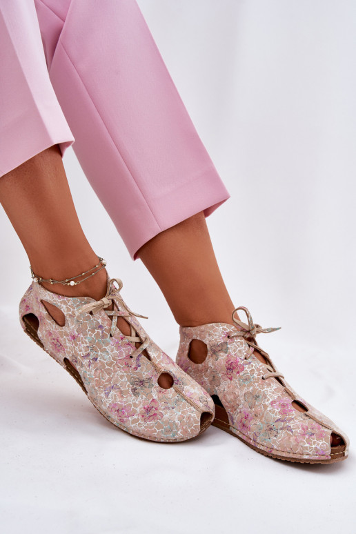 Rakstaina Āda Sieviešu puszābaki Tā irciejka 03426-48 smilšu krāsas Rakstaina Āda Sieviešu puszābaki Tā irciejka 03426-48 smilšu krāsas