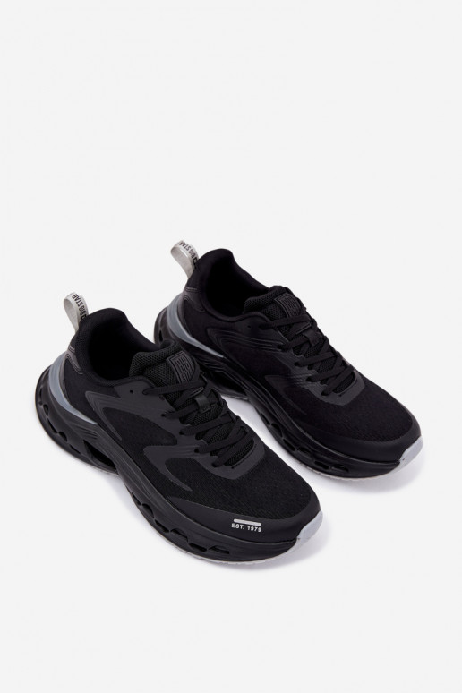 sporta apavi Vīriešiem ar platformu Big Star RR174022 Hi-Poly System melnas krāsas sporta apavi Vīriešiem ar platformu Big Star RR174022 Hi-Poly System melnas krāsas