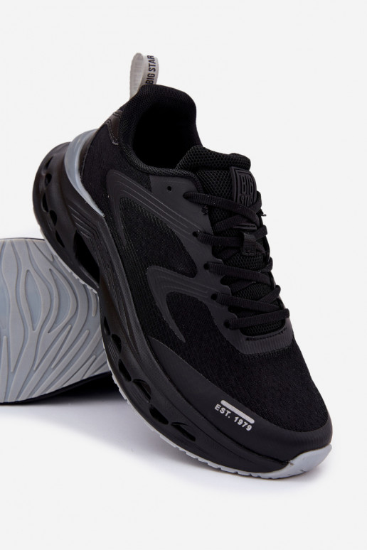 sporta apavi Vīriešiem ar platformu Big Star RR174022 Hi-Poly System melnas krāsas sporta apavi Vīriešiem ar platformu Big Star RR174022 Hi-Poly System melnas krāsas