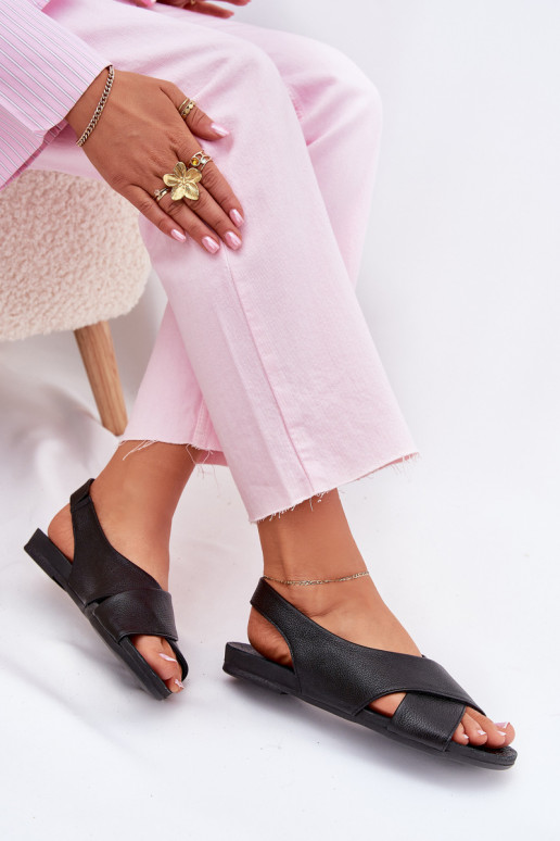 Zazoo 40407 sandales Āda Sieviešu melnas krāsas Zazoo 40407 sandales Āda Sieviešu melnas krāsas