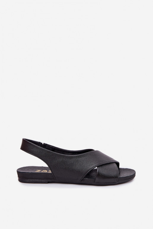Zazoo 40407 sandales Āda Sieviešu melnas krāsas Zazoo 40407 sandales Āda Sieviešu melnas krāsas