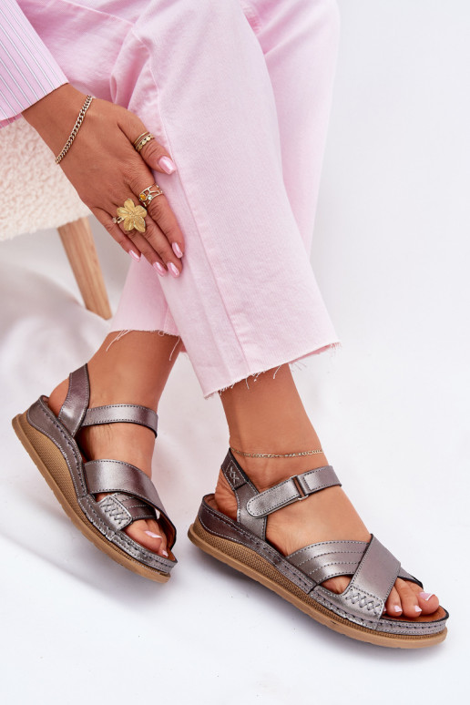 Sieviešu basenes Sieviešu ar platformu Tā irciejka L7064-35 pelēkas krāsas Sieviešu basenes Sieviešu ar platformu Tā irciejka L7064-35 pelēkas krāsas