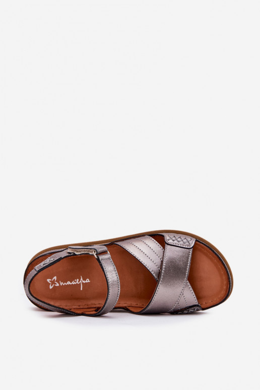 Sieviešu basenes Sieviešu ar platformu Tā irciejka L7064-35 pelēkas krāsas Sieviešu basenes Sieviešu ar platformu Tā irciejka L7064-35 pelēkas krāsas