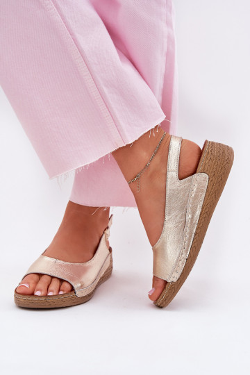 Sieviešu basenes Sieviešu Uz Ķīļa Tā irciejka L7069 -25 Zelta krāsas 2