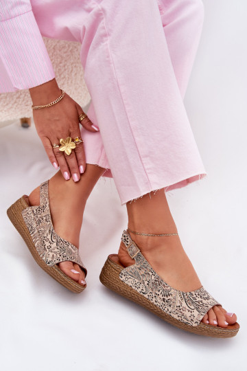 Sieviešu basenes Sieviešu Uz Ķīļa Tā irciejka L7069-04 smilšu krāsas