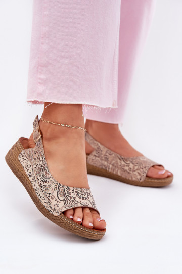 Sieviešu basenes Sieviešu Uz Ķīļa Tā irciejka L7069-04 smilšu krāsas 2