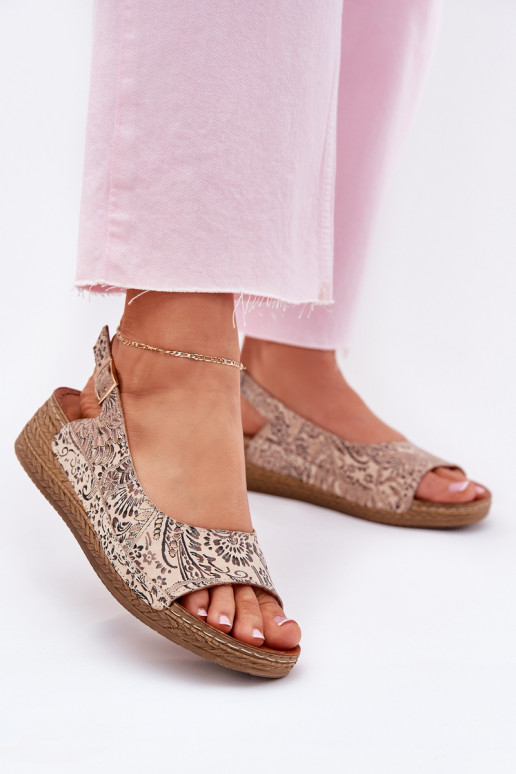 Sieviešu basenes Sieviešu Uz Ķīļa Tā irciejka L7069-04 smilšu krāsas Sieviešu basenes Sieviešu Uz Ķīļa Tā irciejka L7069-04 smilšu krāsas