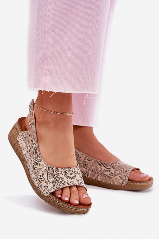 Sieviešu basenes Sieviešu Uz Ķīļa Tā irciejka L7069-04 smilšu krāsas Sieviešu basenes Sieviešu Uz Ķīļa Tā irciejka L7069-04 smilšu krāsas