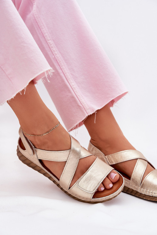 Sieviešu basenes Sieviešu ar lipīgām aizdarēm Tā irciejka L6848-25 Zelta krāsas