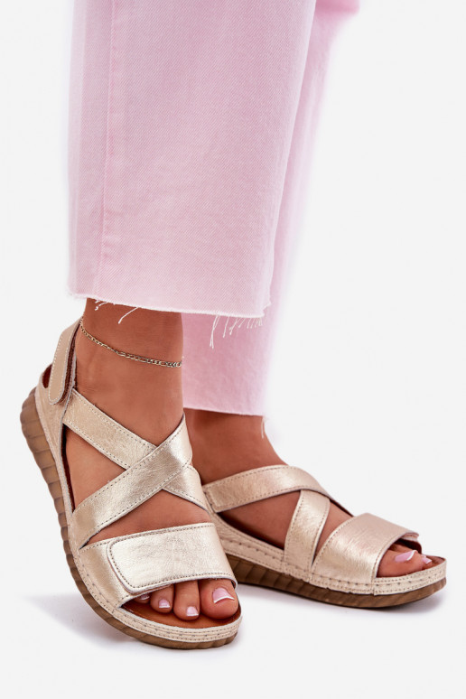 Sieviešu basenes Sieviešu ar lipīgām aizdarēm Tā irciejka L6848-25 Zelta krāsas