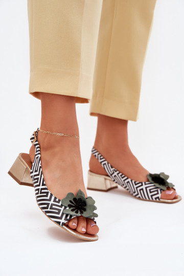 Sieviešu basenes Sieviešu Klockā Ar greznu Puķe Laura Messi 2973 Baltas-melnas krāsas