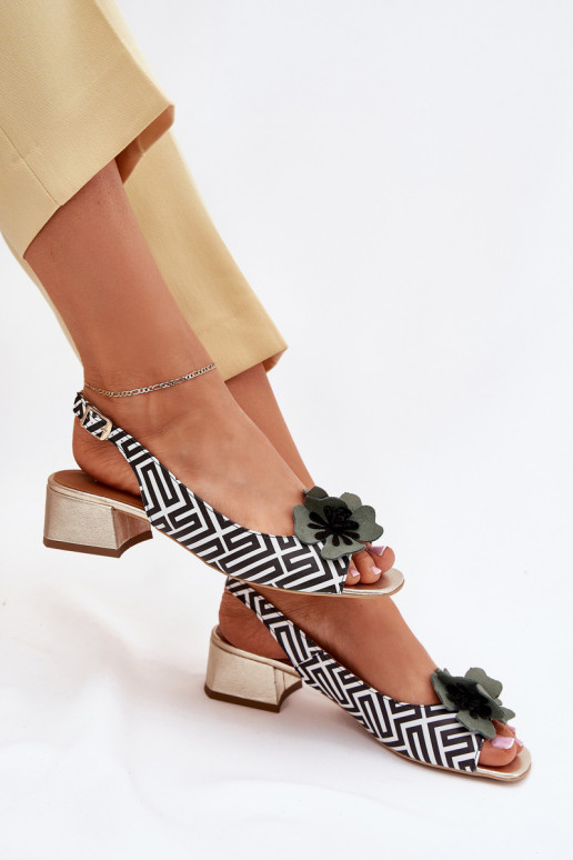 Sieviešu basenes Sieviešu Klockā Ar greznu Puķe Laura Messi 2973 Baltas-melnas krāsas