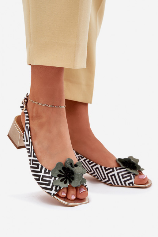 Sieviešu basenes Sieviešu Klockā Ar greznu Puķe Laura Messi 2973 Baltas-melnas krāsas