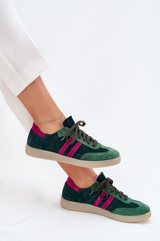 Zazoo N1068 zamšādas Zems Sneakers modeļa apavi Sieviešu haki krāsas Zazoo N1068 zamšādas Zems Sneakers modeļa apavi Sieviešu haki krāsas