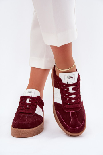 zamšādas Sneakers modeļa apavi Sieviešu Daniel Lopez Just Dare SS2D4023 bordo krāsas 2