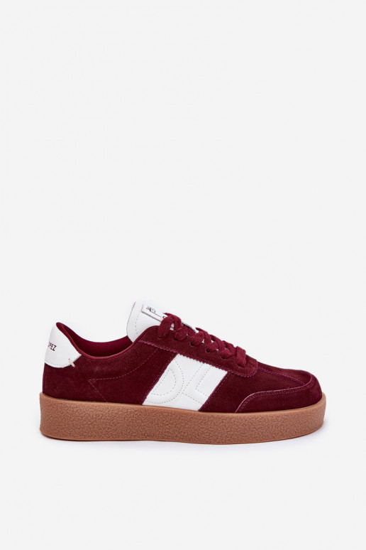 zamšādas Sneakers modeļa apavi Sieviešu Daniel Lopez Just Dare SS2D4023 bordo krāsas zamšādas Sneakers modeļa apavi Sieviešu Daniel Lopez Just Dare SS2D4023 bordo krāsas