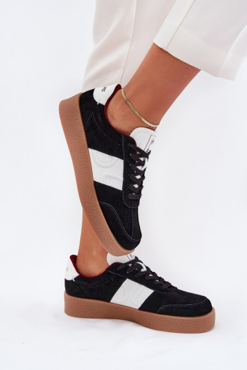 zamšādas Sneakers modeļa apavi Sieviešu Daniel Lopez Just Dare SS2D4021 melnas krāsas