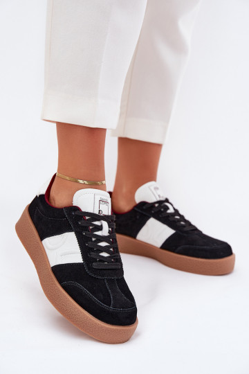 zamšādas Sneakers modeļa apavi Sieviešu Daniel Lopez Just Dare SS2D4021 melnas krāsas 2