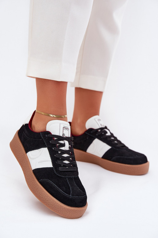 zamšādas Sneakers modeļa apavi Sieviešu Daniel Lopez Just Dare SS2D4021 melnas krāsas zamšādas Sneakers modeļa apavi Sieviešu Daniel Lopez Just Dare SS2D4021 melnas krāsas