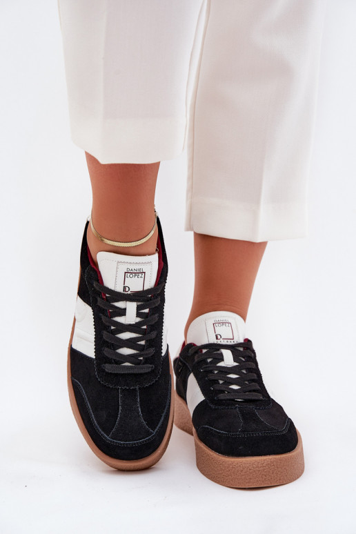 zamšādas Sneakers modeļa apavi Sieviešu Daniel Lopez Just Dare SS2D4021 melnas krāsas zamšādas Sneakers modeļa apavi Sieviešu Daniel Lopez Just Dare SS2D4021 melnas krāsas