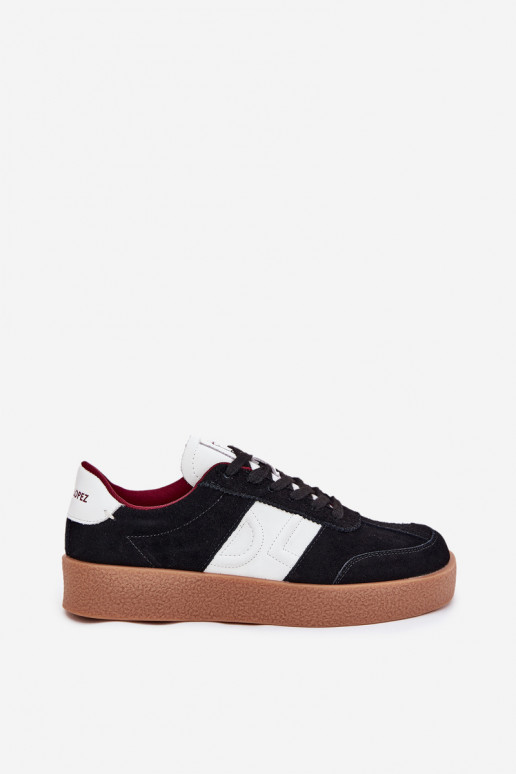 zamšādas Sneakers modeļa apavi Sieviešu Daniel Lopez Just Dare SS2D4021 melnas krāsas zamšādas Sneakers modeļa apavi Sieviešu Daniel Lopez Just Dare SS2D4021 melnas krāsas