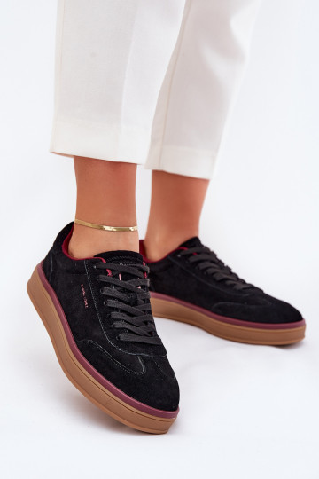zamšādas Sieviešu Sneakers modeļa apavi Daniel Lopez Just Dare SS2D4006 melnas krāsas 2