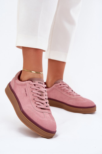 zamšādas Sieviešu Sneakers modeļa apavi Daniel Lopez Just Dare SS2D4010 Rozā krāsas
