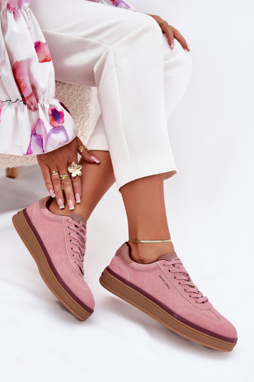 zamšādas Sieviešu Sneakers modeļa apavi Daniel Lopez Just Dare SS2D4010 Rozā krāsas zamšādas Sieviešu Sneakers modeļa apavi Daniel Lopez Just Dare SS2D4010 Rozā krāsas