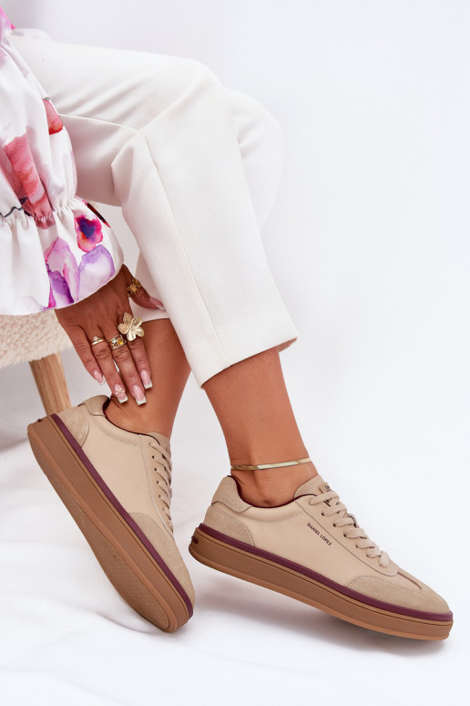 Āda Sieviešu Sneakers modeļa apavi Daniel Lopez Just Dare SS2D4007 smilšu krāsas