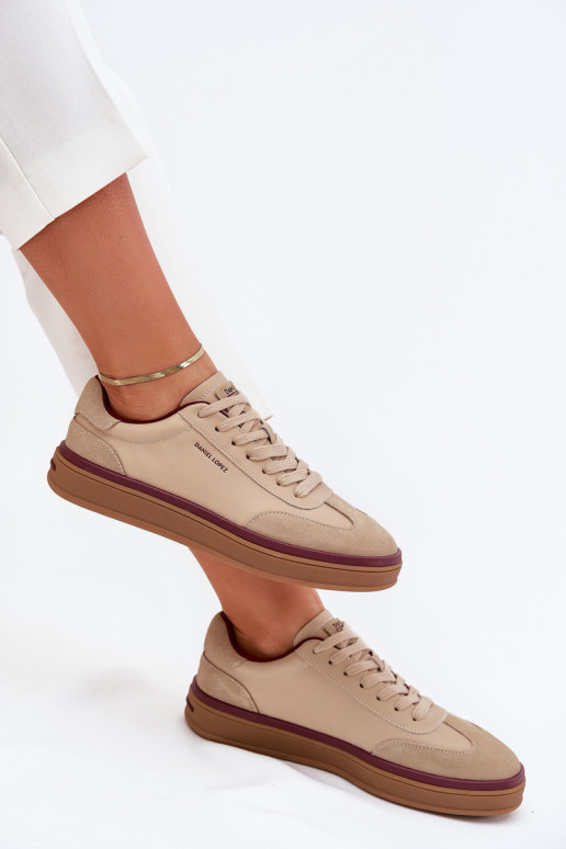 Āda Sieviešu Sneakers modeļa apavi Daniel Lopez Just Dare SS2D4007 smilšu krāsas