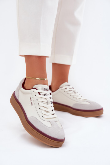 Āda Sieviešu Sneakers modeļa apavi Daniel Lopez Just Dare SS2D4008 Baltas-Pelēkas krāsas