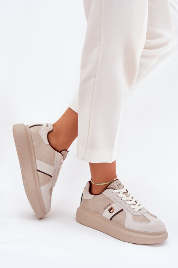 Āda Sieviešu Sneakers modeļa apavi ar platformu Daniel Lopez Just Dare SS2D4003 smilšu krāsas