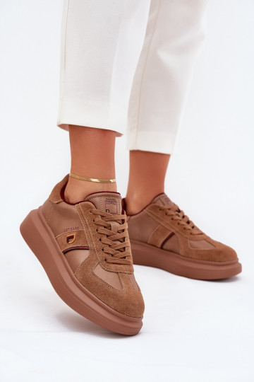 Āda Sieviešu Sneakers modeļa apavi ar platformu Daniel Lopez Just Dare SS2D4005 brūnas krāsas