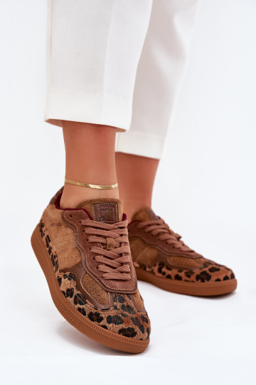 Sneakers modeļa apavi Sieviešu Daniel Lopez Just Dare SS2D4017 ar leoparda kažokādas rakstu 2