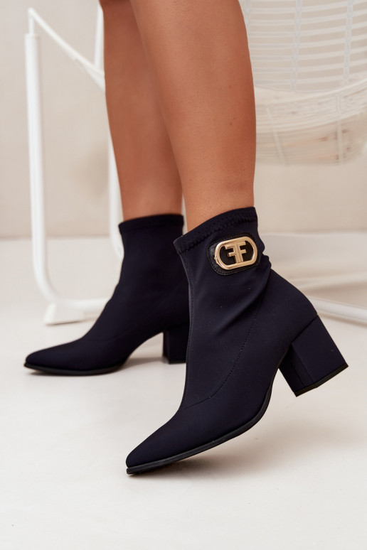 Sieviešu puszābaki Ze Zelta krāsasm Detalem Zazoo 3128 melnas krāsas