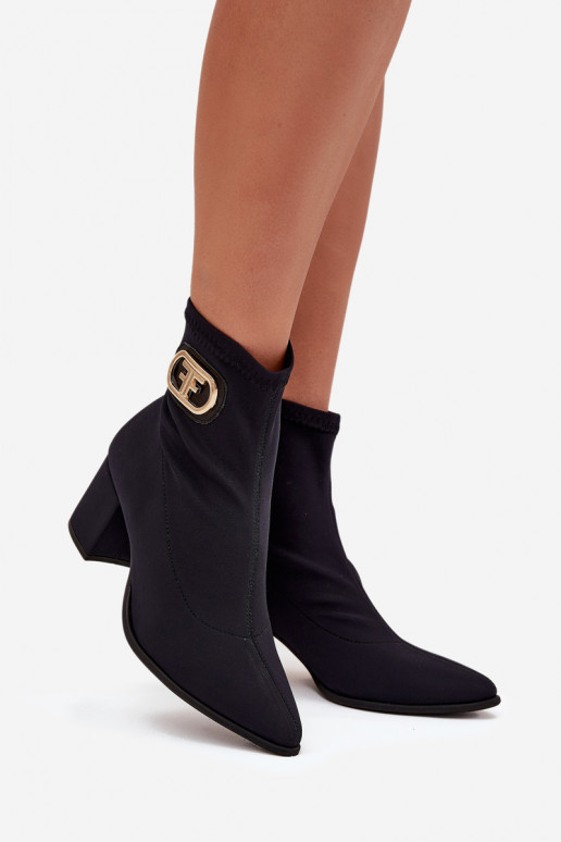 Sieviešu puszābaki Ze Zelta krāsasm Detalem Zazoo 3128 melnas krāsas