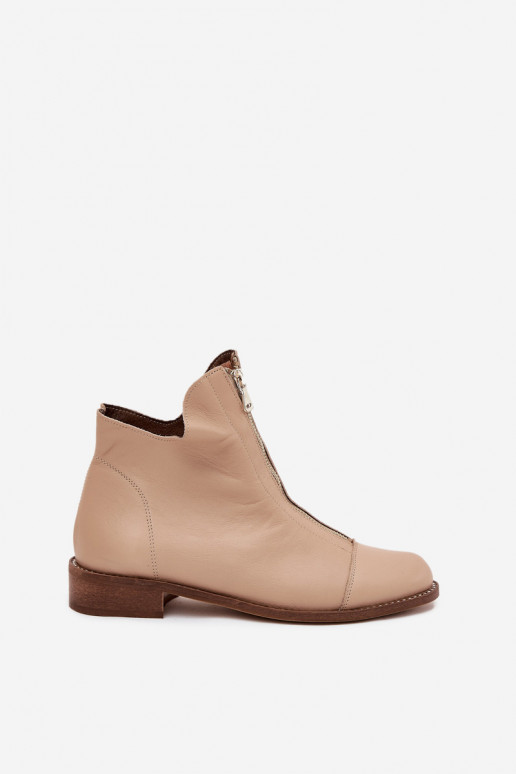 Āda Sieviešu puszābaki ar rāvējslēdzējiem Zazoo 2785/079 smilšu krāsas