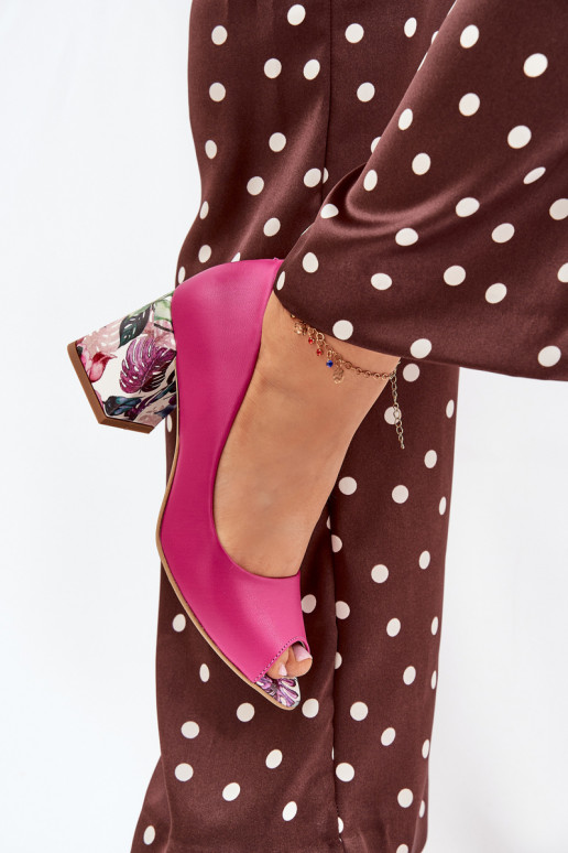 Āda Kurpes ar dekorētiem papēžiem Ļevskis Shoes 2608/K rozā krāsas