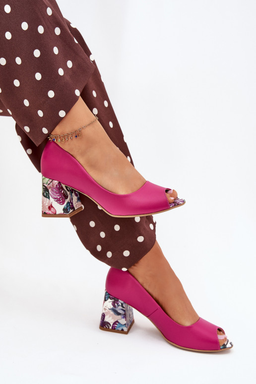Āda Kurpes ar dekorētiem papēžiem Ļevskis Shoes 2608/K rozā krāsas