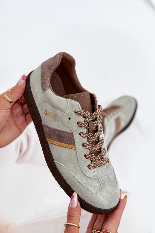 zamšādas Zems Sneakers modeļa apavi Sieviešu Big Star SS274678 HI-POLY SYSTEM piparmētras krāsas zamšādas Zems Sneakers modeļa apavi Sieviešu Big Star SS274678 HI-POLY SYSTEM piparmētras krāsas