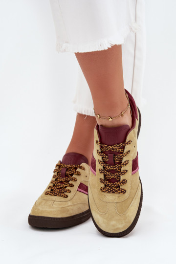 zamšādas Zems Sneakers modeļa apavi Sieviešu Big Star SS274680 HI-POLY SYSTEM Laims 2