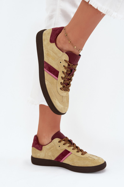 zamšādas Zems Sneakers modeļa apavi Sieviešu Big Star SS274680 HI-POLY SYSTEM Laims zamšādas Zems Sneakers modeļa apavi Sieviešu Big Star SS274680 HI-POLY SYSTEM Laims