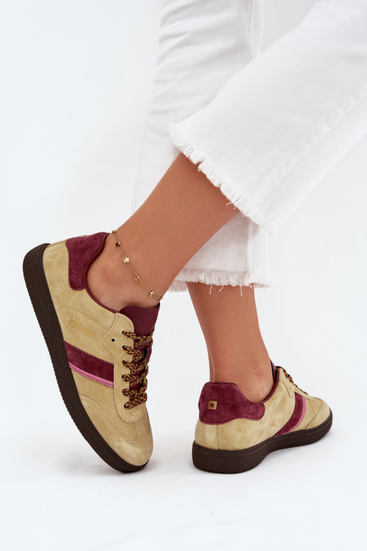 zamšādas Zems Sneakers modeļa apavi Sieviešu Big Star SS274680 HI-POLY SYSTEM Laims zamšādas Zems Sneakers modeļa apavi Sieviešu Big Star SS274680 HI-POLY SYSTEM Laims