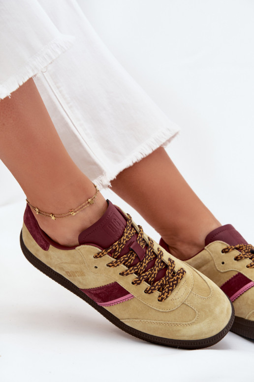 zamšādas Zems Sneakers modeļa apavi Sieviešu Big Star SS274680 HI-POLY SYSTEM Laims zamšādas Zems Sneakers modeļa apavi Sieviešu Big Star SS274680 HI-POLY SYSTEM Laims