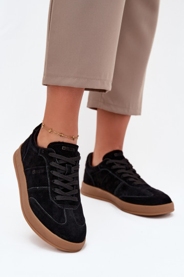zamšādas Sneakers modeļa apavi Sieviešu Big Star SS274673 HI-POLY SYSTEM melnas krāsas 2